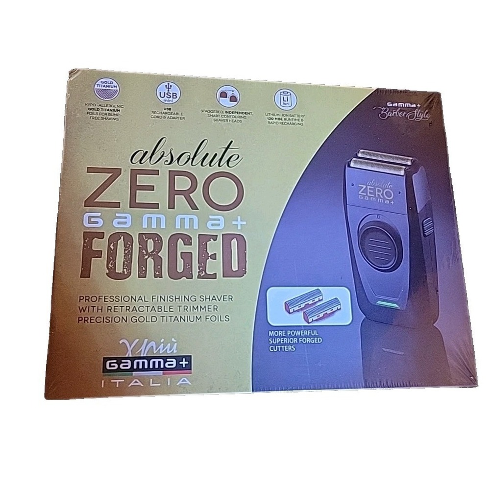 GAMMA Absolute Zero Forged Rechargeable Men's Razor Shaver New In Box